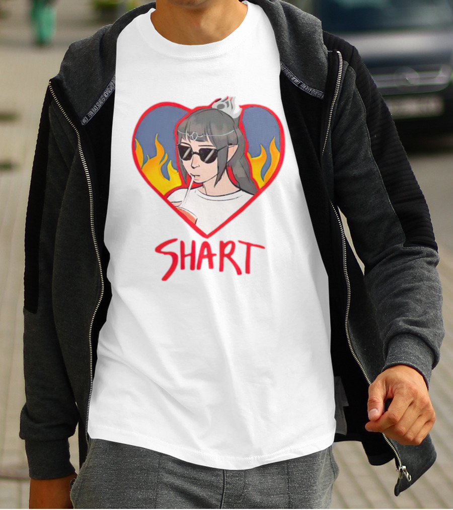Shart Heart Sunglasses Flame Princess T-Shirt