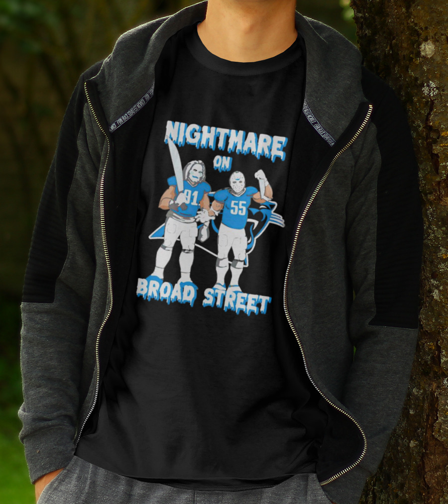 Nightmare On Broad Street 91 55 Carolina Panthers Halloween T-Shirt