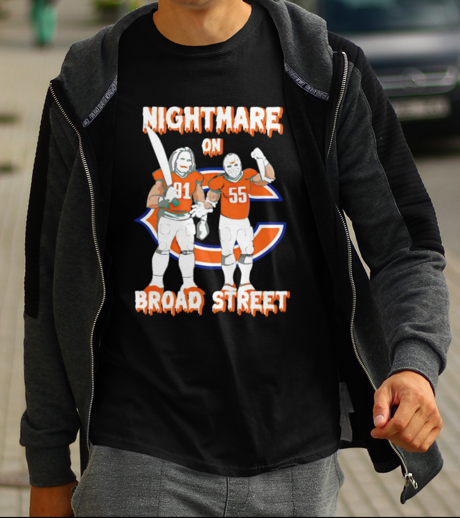 Nightmare On Broad Street Chicago Bears Halloween Jason Voorhees Billy T-Shirt