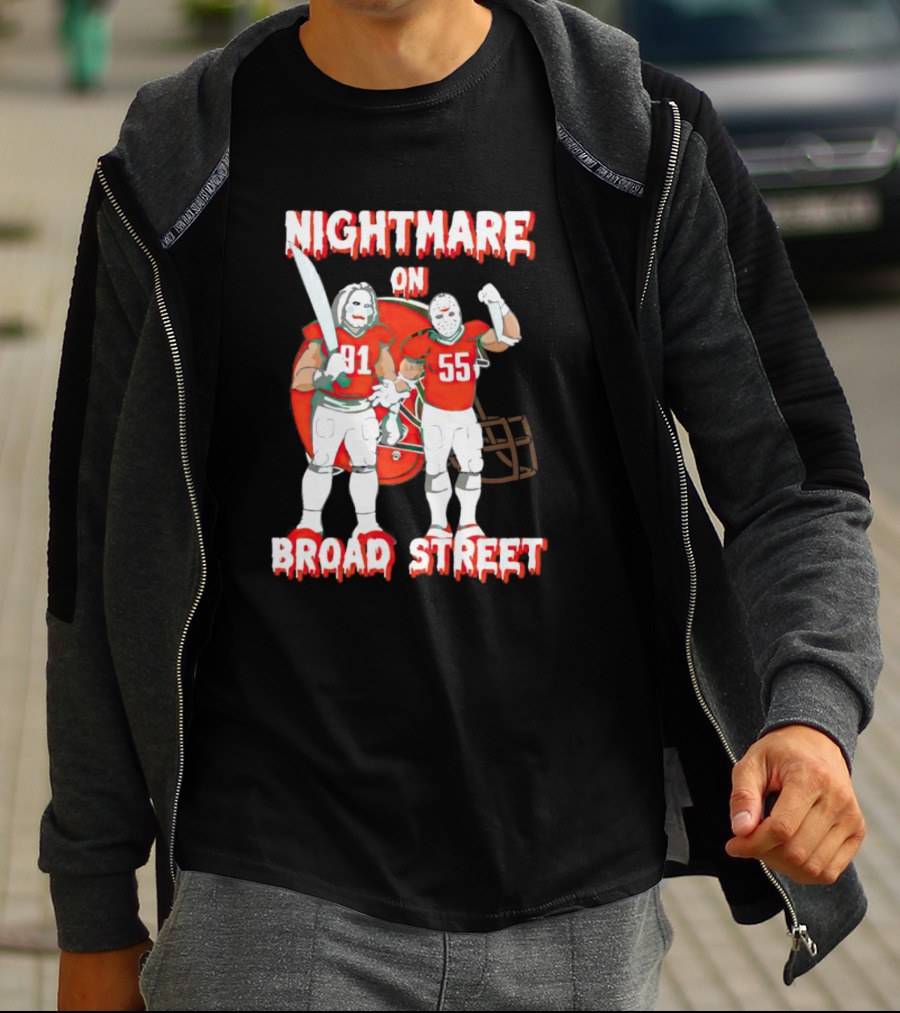 Nightmare On Broad Street Cleveland Browns Halloween Football Players T-Shirt