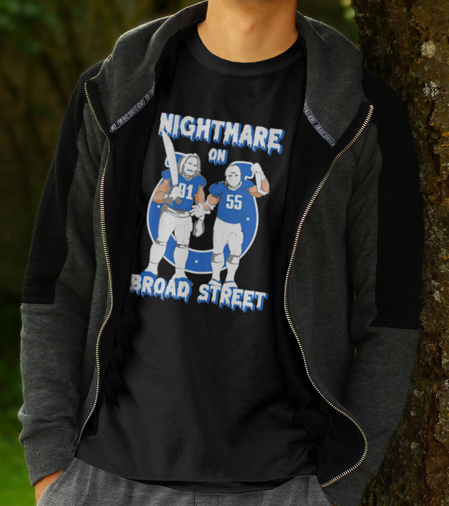 Nightmare On Broad Street Indianapolis Colts 91 55 Jason Voorhees Halloween T-Shirt
