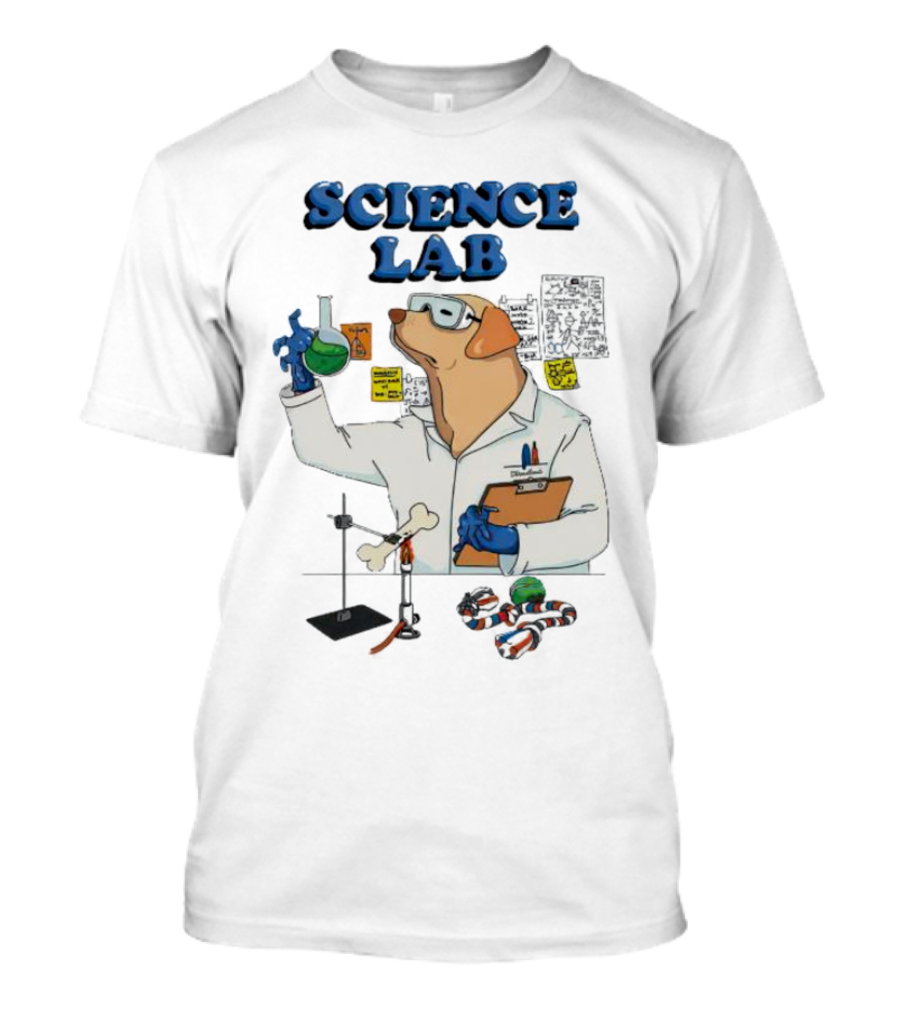 Science Lab Dog Chemistry Experiments T-Shirt