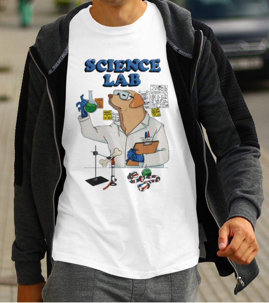 Science Lab Dog Chemistry Experiments T-Shirt