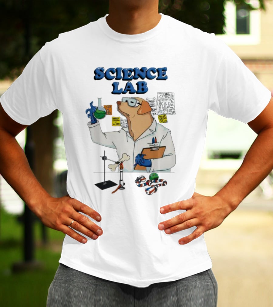 Science Lab Dog Chemistry Experiments T-Shirt