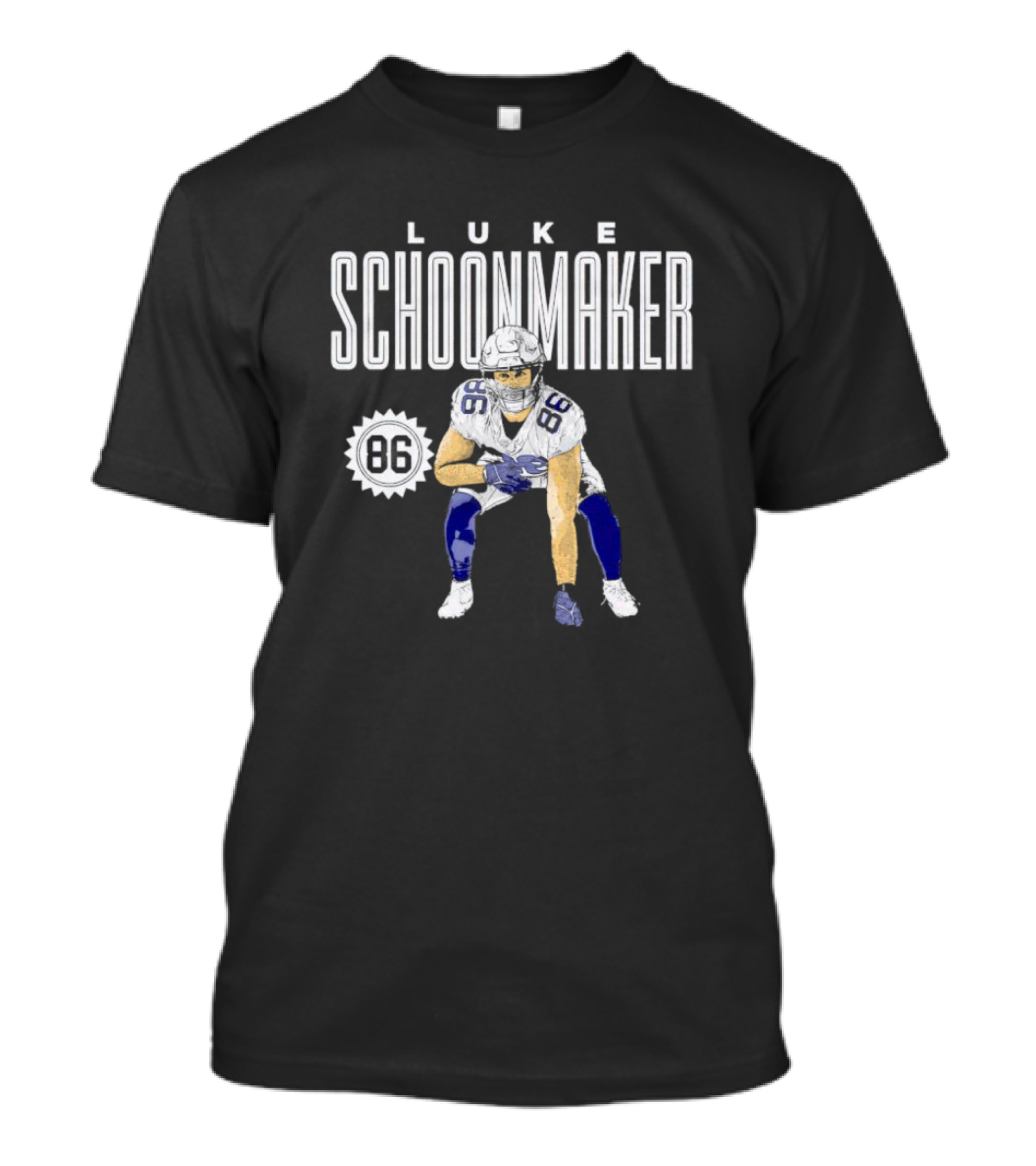 Luke Schoonmaker 86 Dallas Football Player T-Shirt