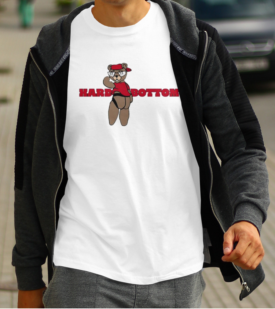 HARD BOTTOM Bear Wearing Red Bandana And Glasses T-Shirt