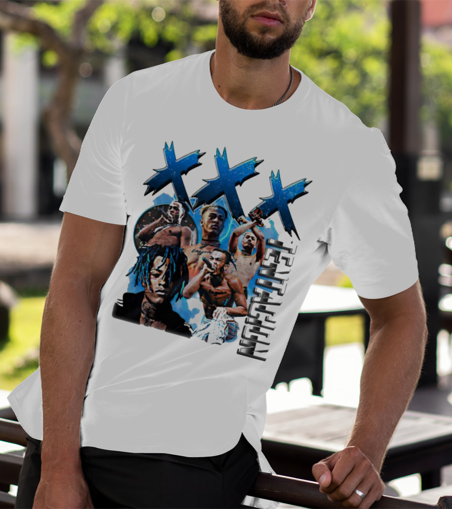 XXX Tentacion Collage Blue Aesthetic T-Shirt