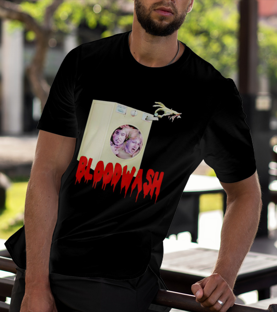 Bloodwash Haunted Laundromat Horror Washer Creature T-Shirt