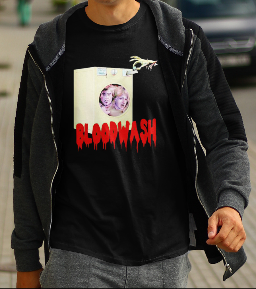 Bloodwash Haunted Laundromat Horror Washer Creature T-Shirt