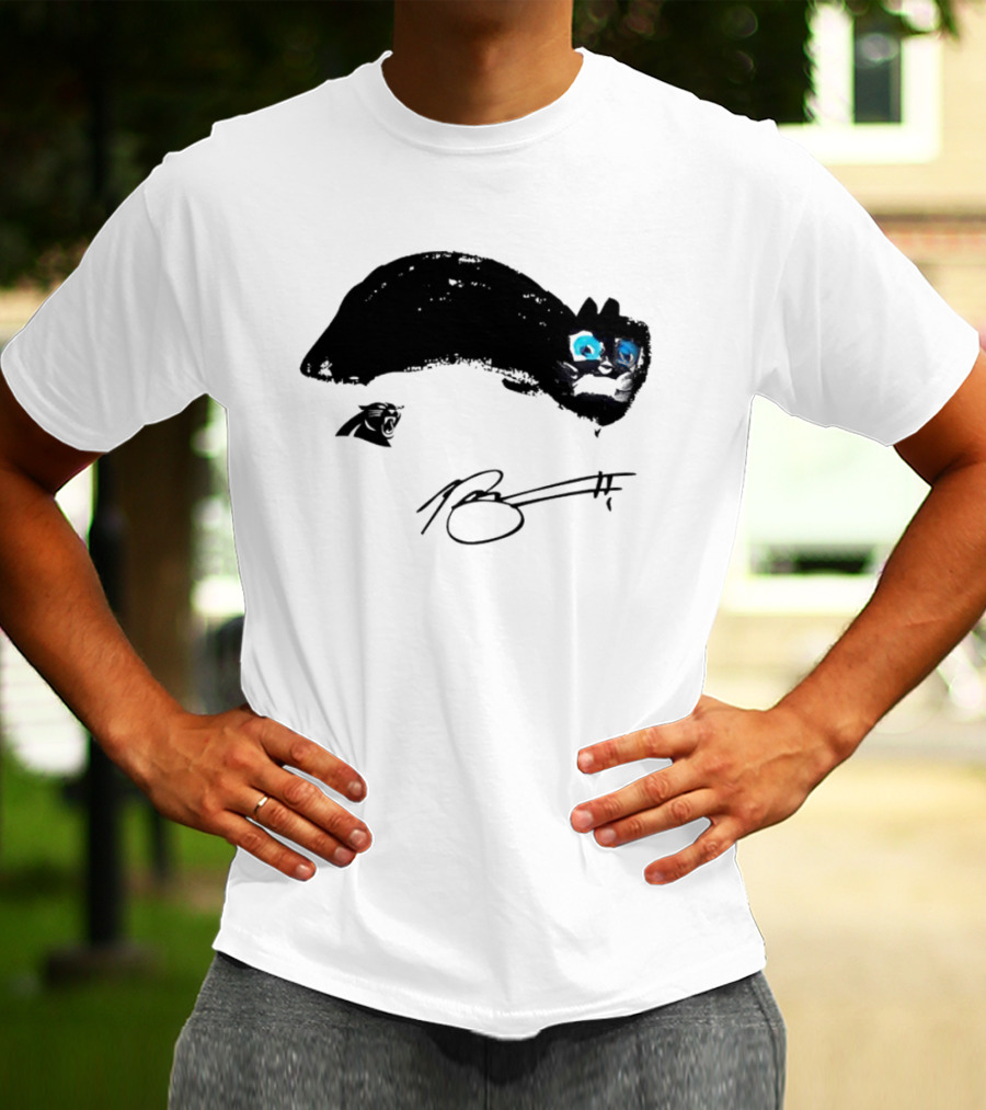 Bryce Young Panthers Signature Sketch T-Shirt