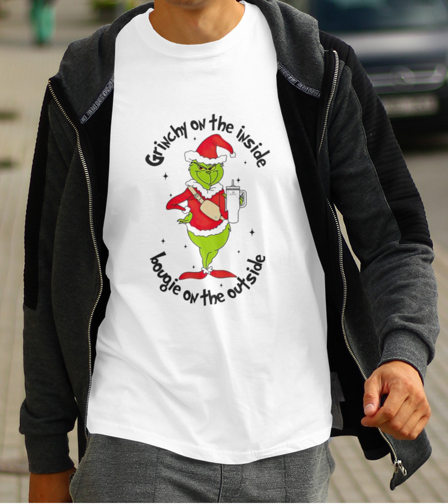 Grinchy On The Inside Bougie On The Outside Christmas T-Shirt
