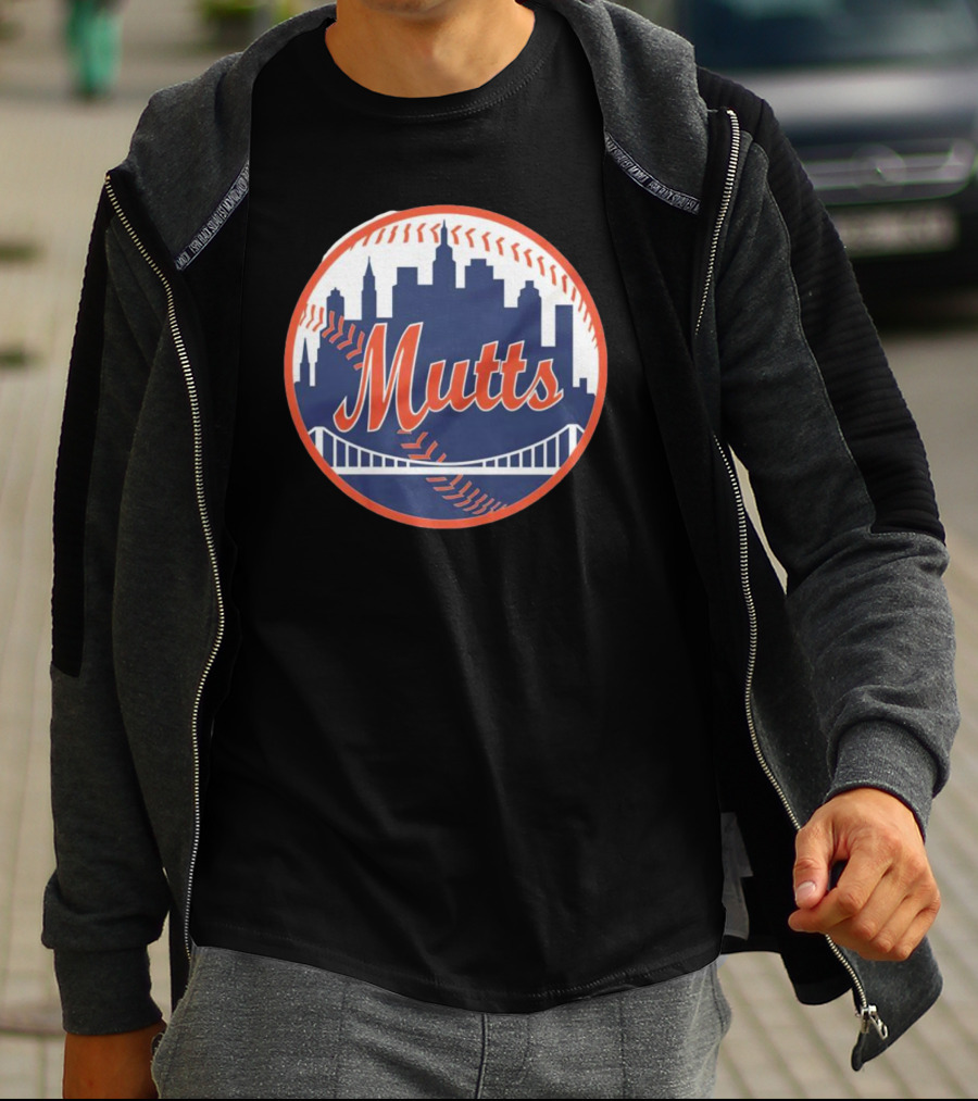 New York City Skyline Baseball Mutts T-Shirt