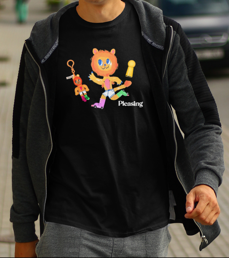 Pleasing The Lion's Underpants Bundle Colorful Roller Skating Character And Keychain T-Shirt