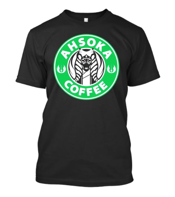 Ahsoka Coffee Star Wars Parody Logo Jedi Symbols T-Shirt