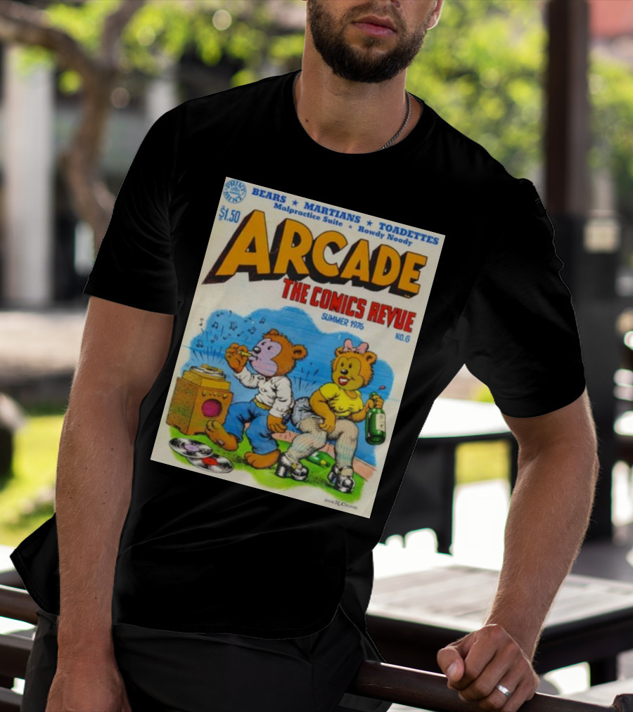 Arcade The Comics Revue Bears Martians Toadettes Summer 1976 No. 6 Malpractice Suite Rowdy Noody T-Shirt