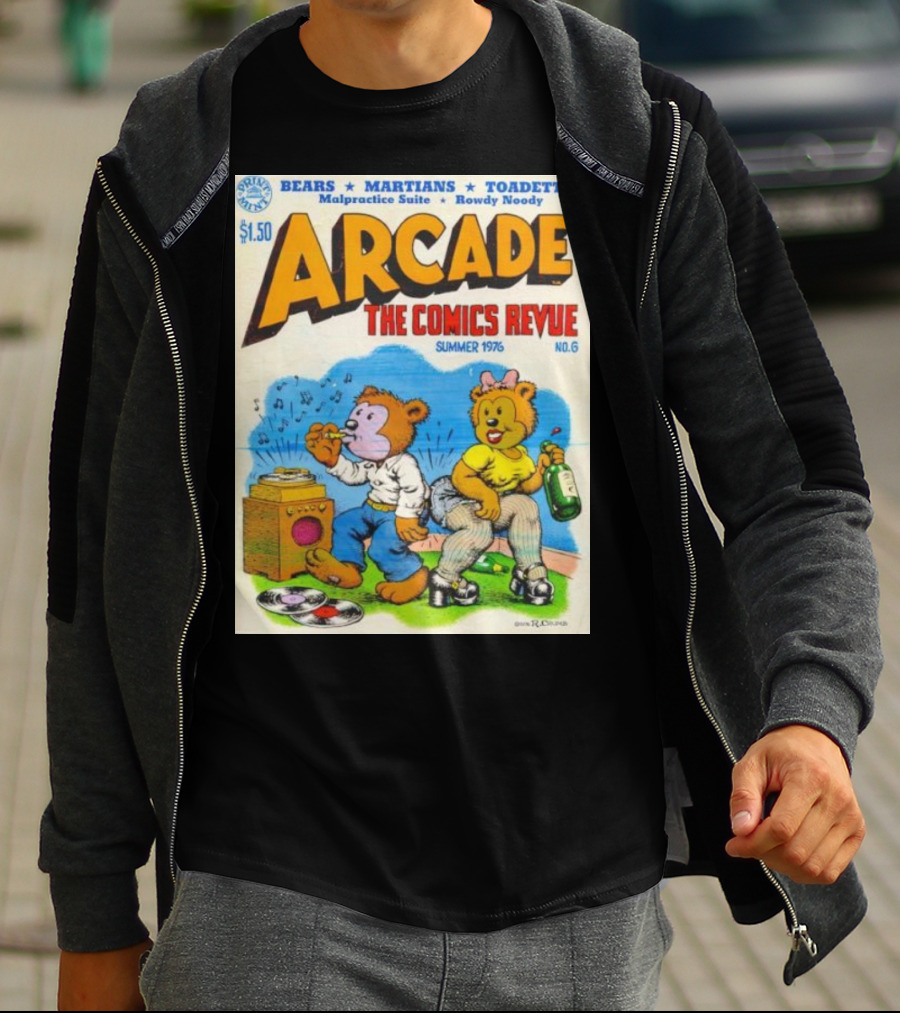 Arcade The Comics Revue Bears Martians Toadettes Summer 1976 No. 6 Malpractice Suite Rowdy Noody T-Shirt