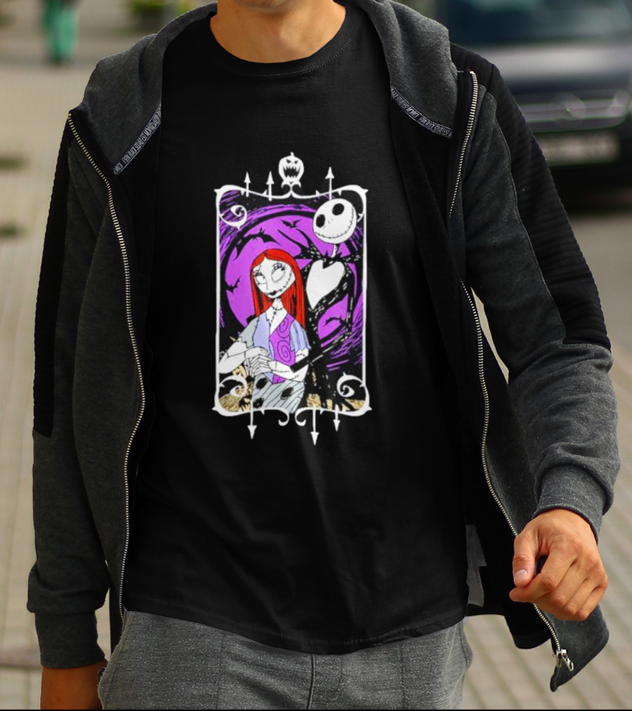 Jack And Sally Nightmare Moonlit Embrace T-Shirt