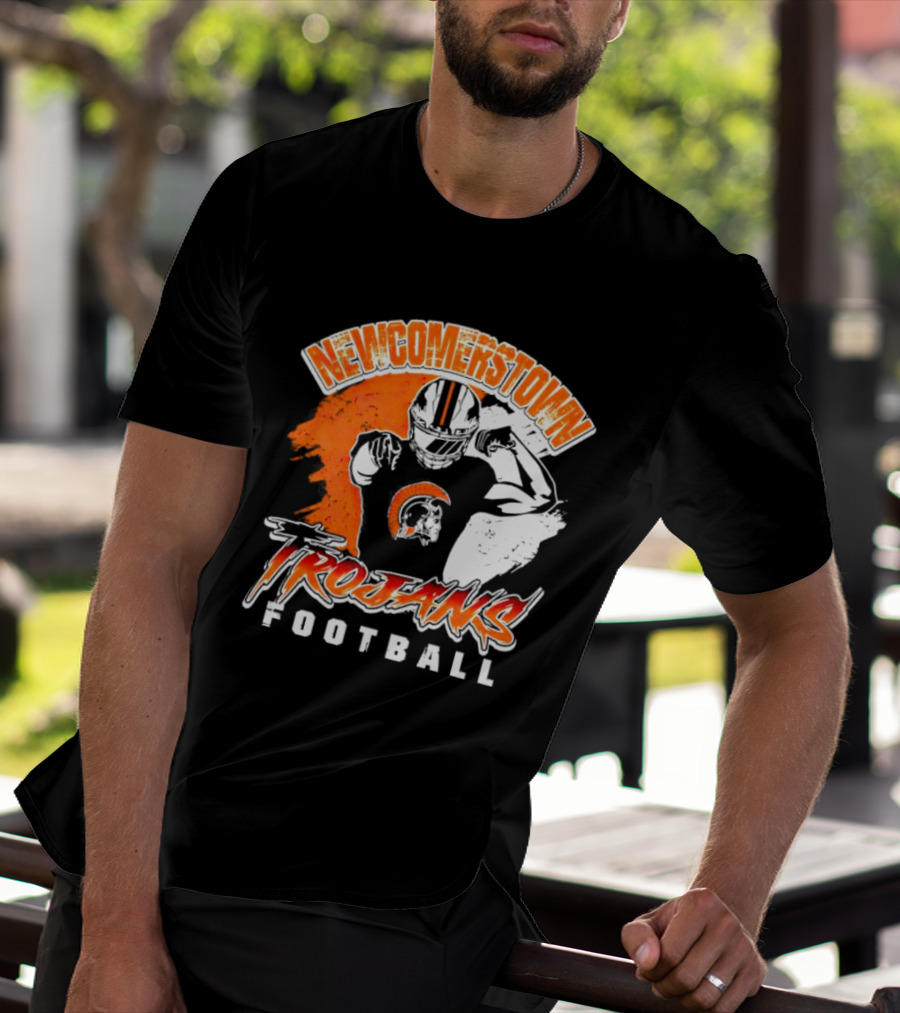 Newcomerstown Trojans Football Fierce Spirit And Helmet T-Shirt