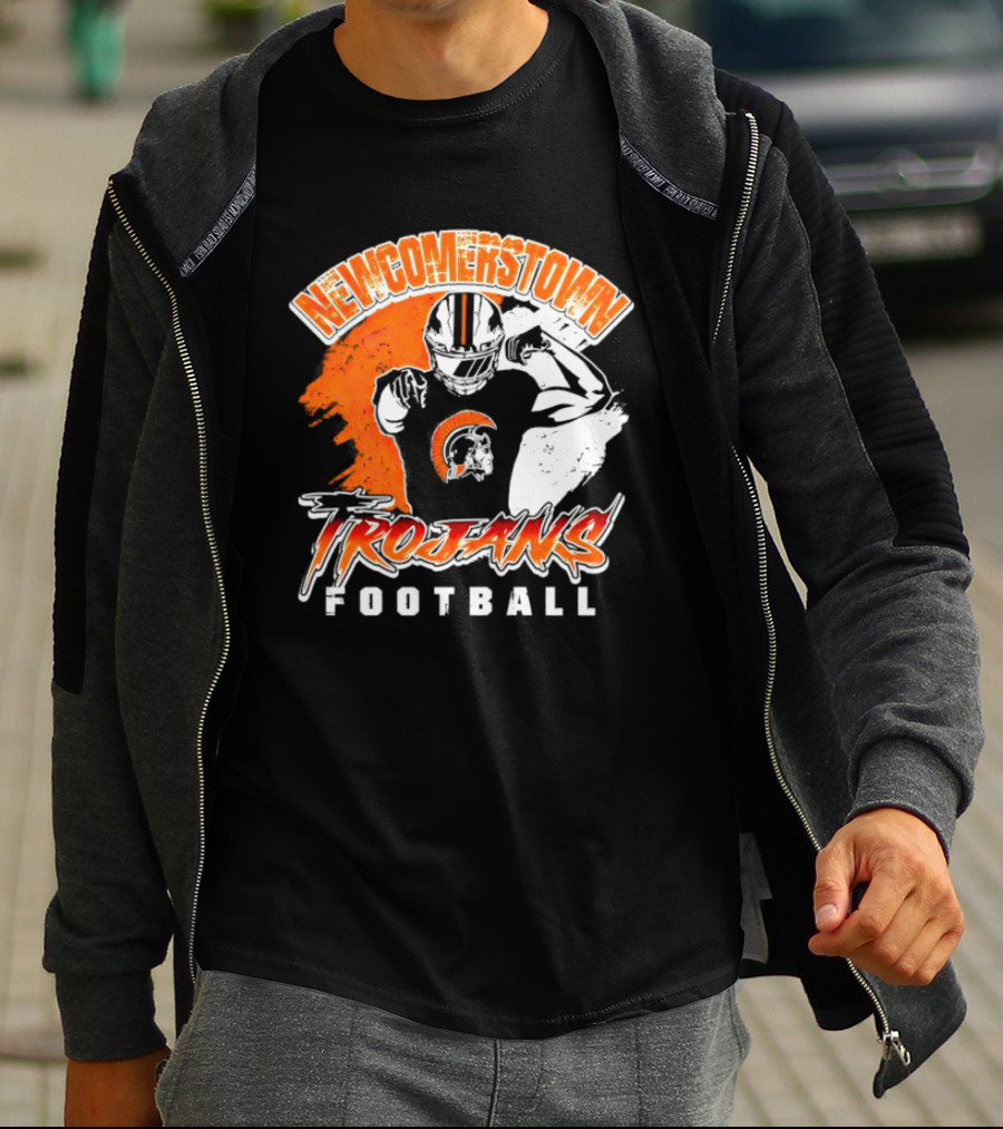 Newcomerstown Trojans Football Fierce Spirit And Helmet T-Shirt
