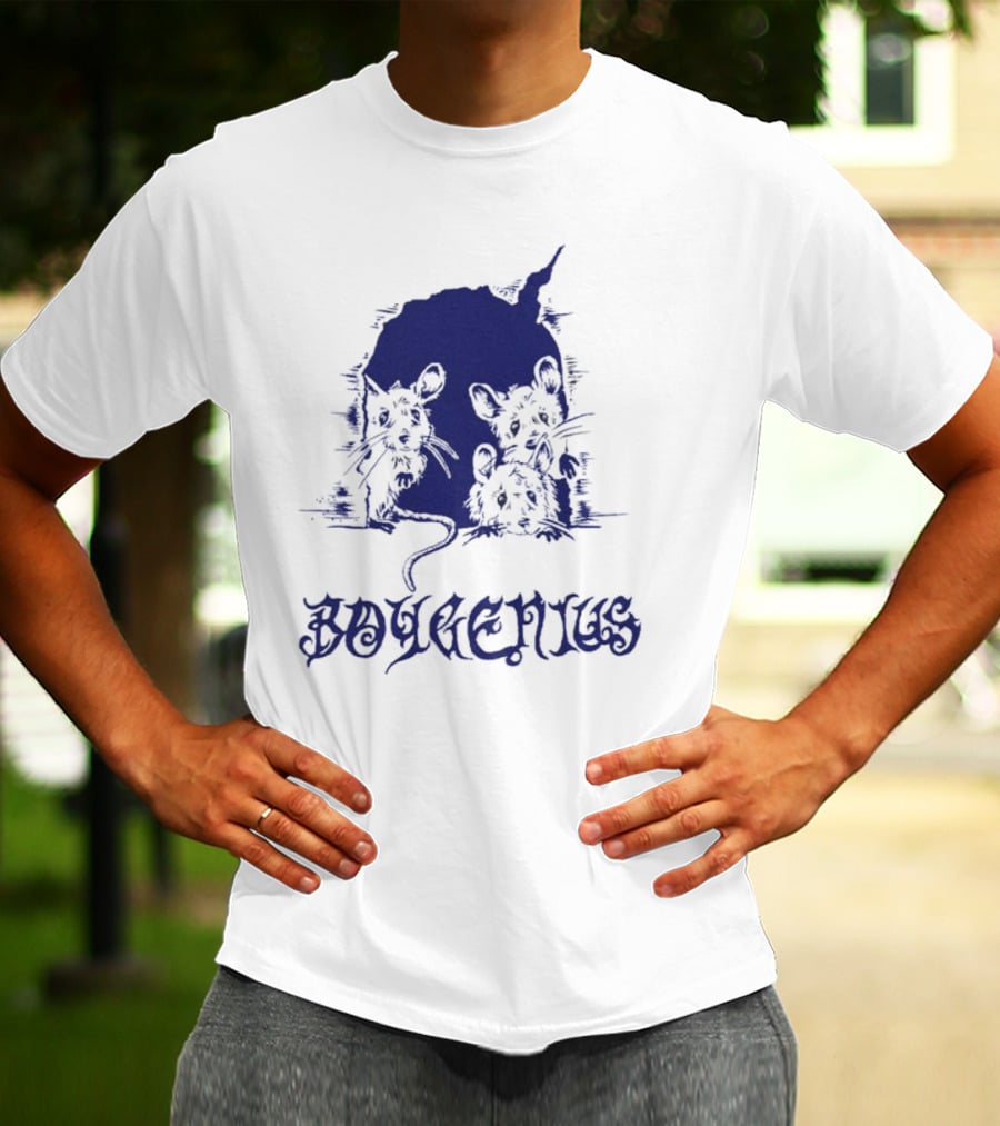 Boygenius Blue Mice Trio Dark Gothic Font T-Shirt