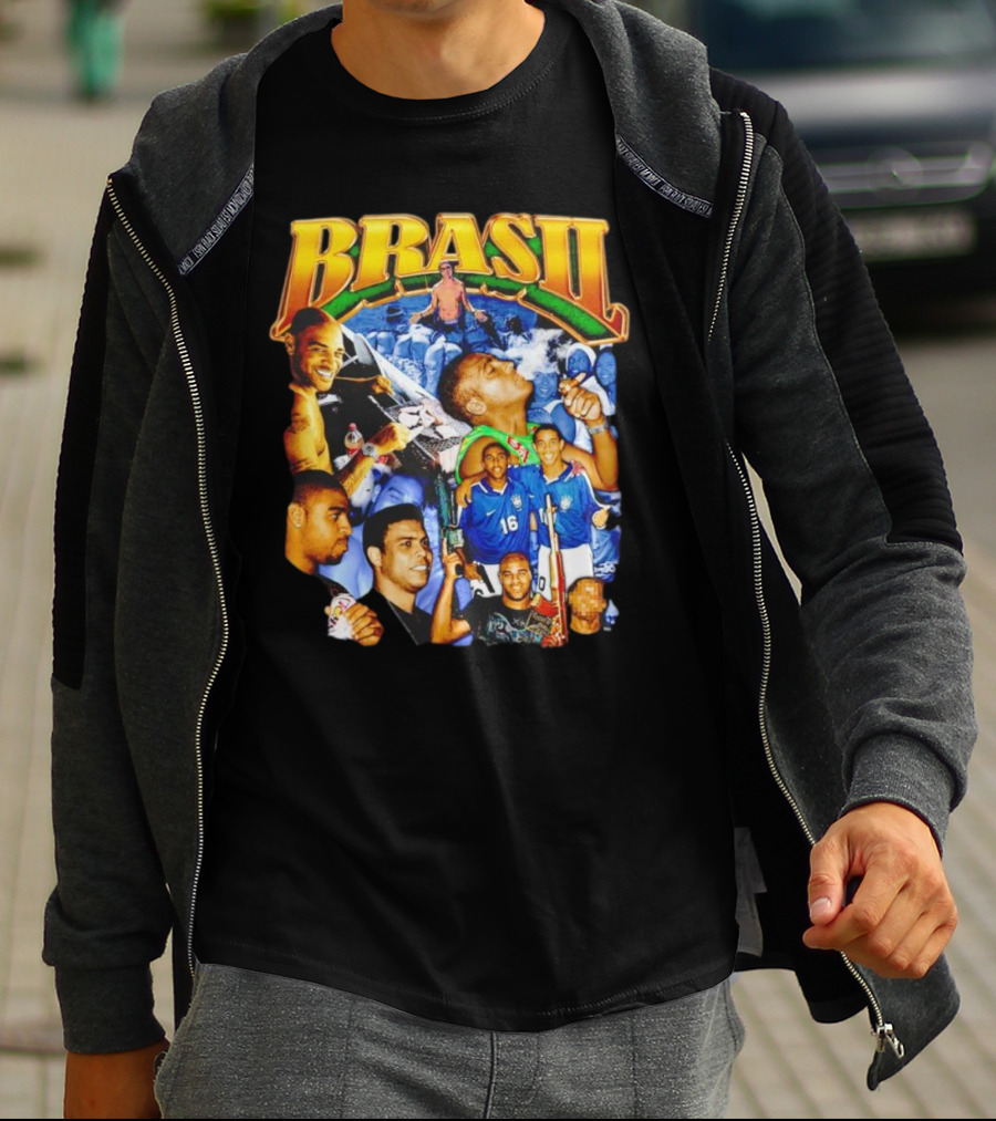 BRASIL Soccer Celebration Icons And Fans T-Shirt