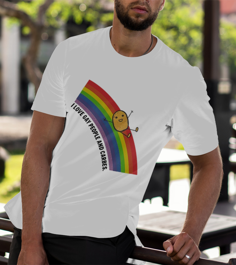 I Love Gay People And Carbes Rainbow Potato T-Shirt