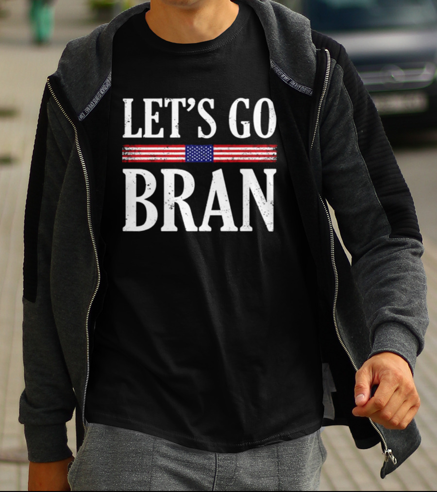 Let’s Go Bran Funny Saying Vintage US Flag T-Shirt