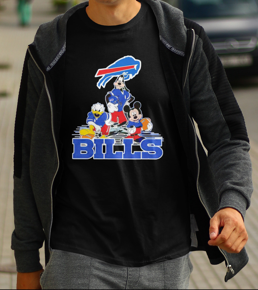 Mickey Mouse Characters Buffalo Bills NFL Sports T-Shirt