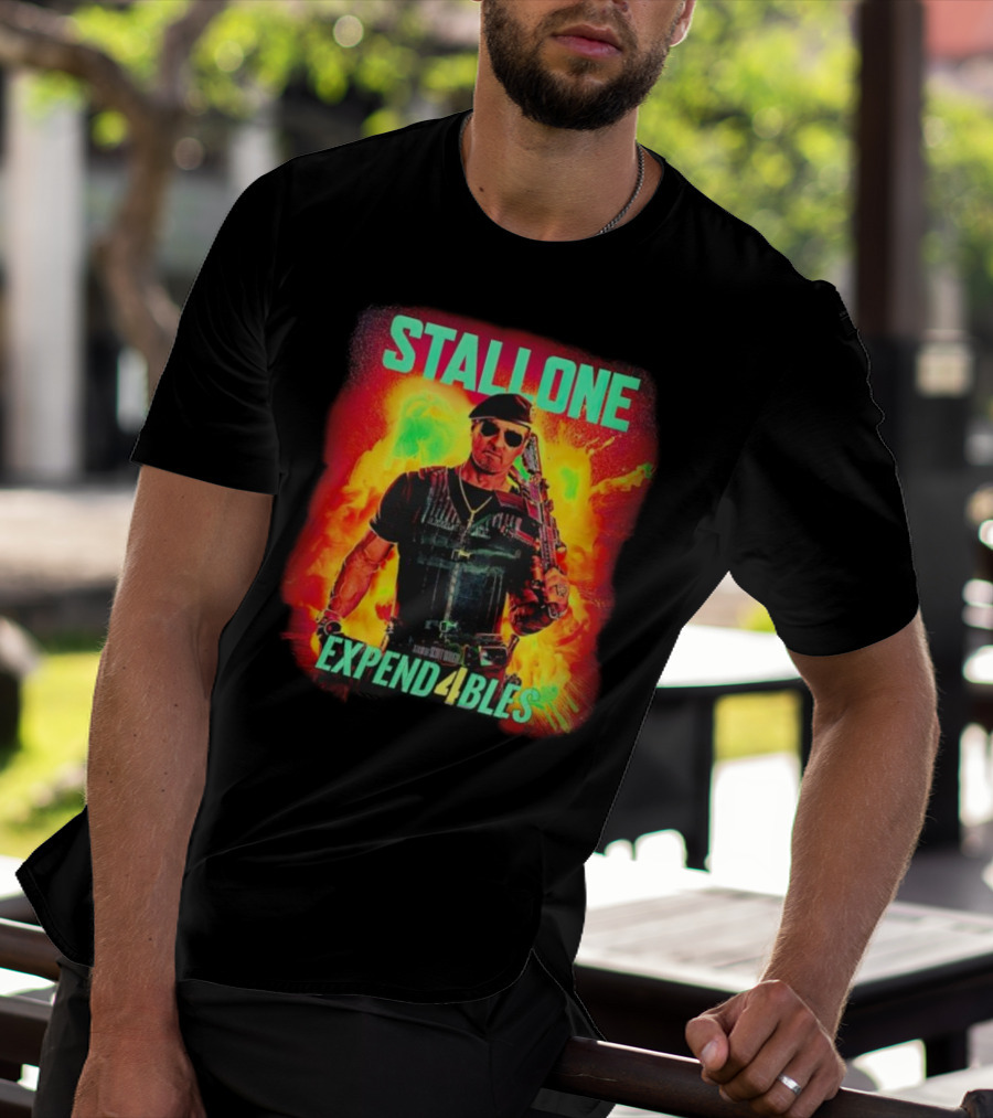 STALLONE Expend4bles Explosion Action Hero T-Shirt