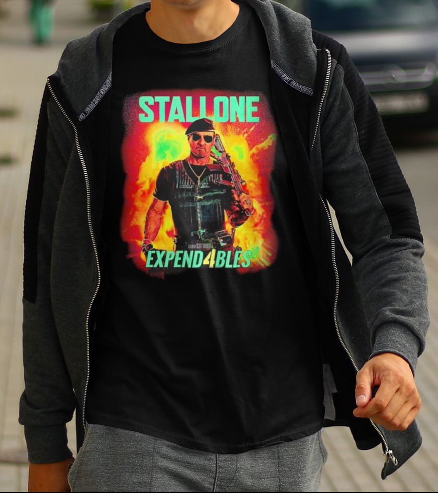STALLONE Expend4bles Explosion Action Hero T-Shirt
