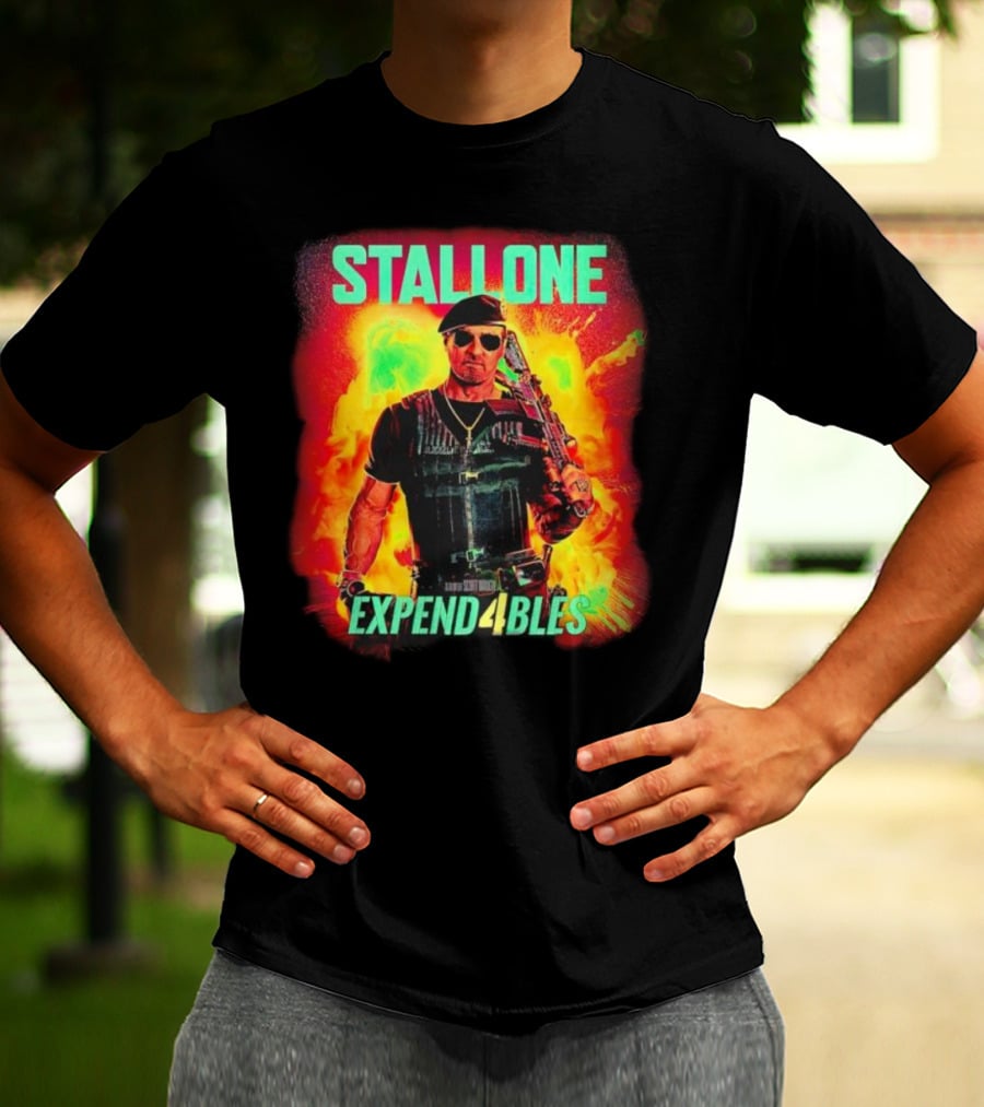 STALLONE Expend4bles Explosion Action Hero T-Shirt