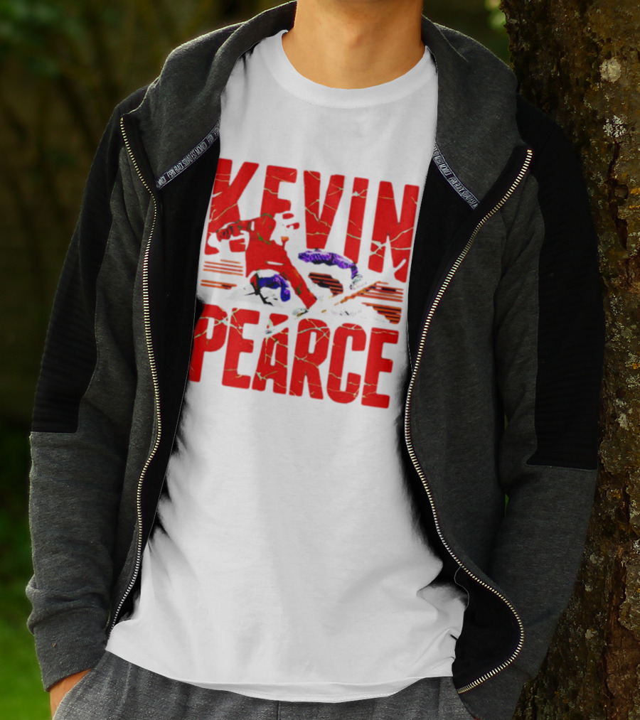 Kevin Pearce Snowboarder Action Red Letters T-Shirt