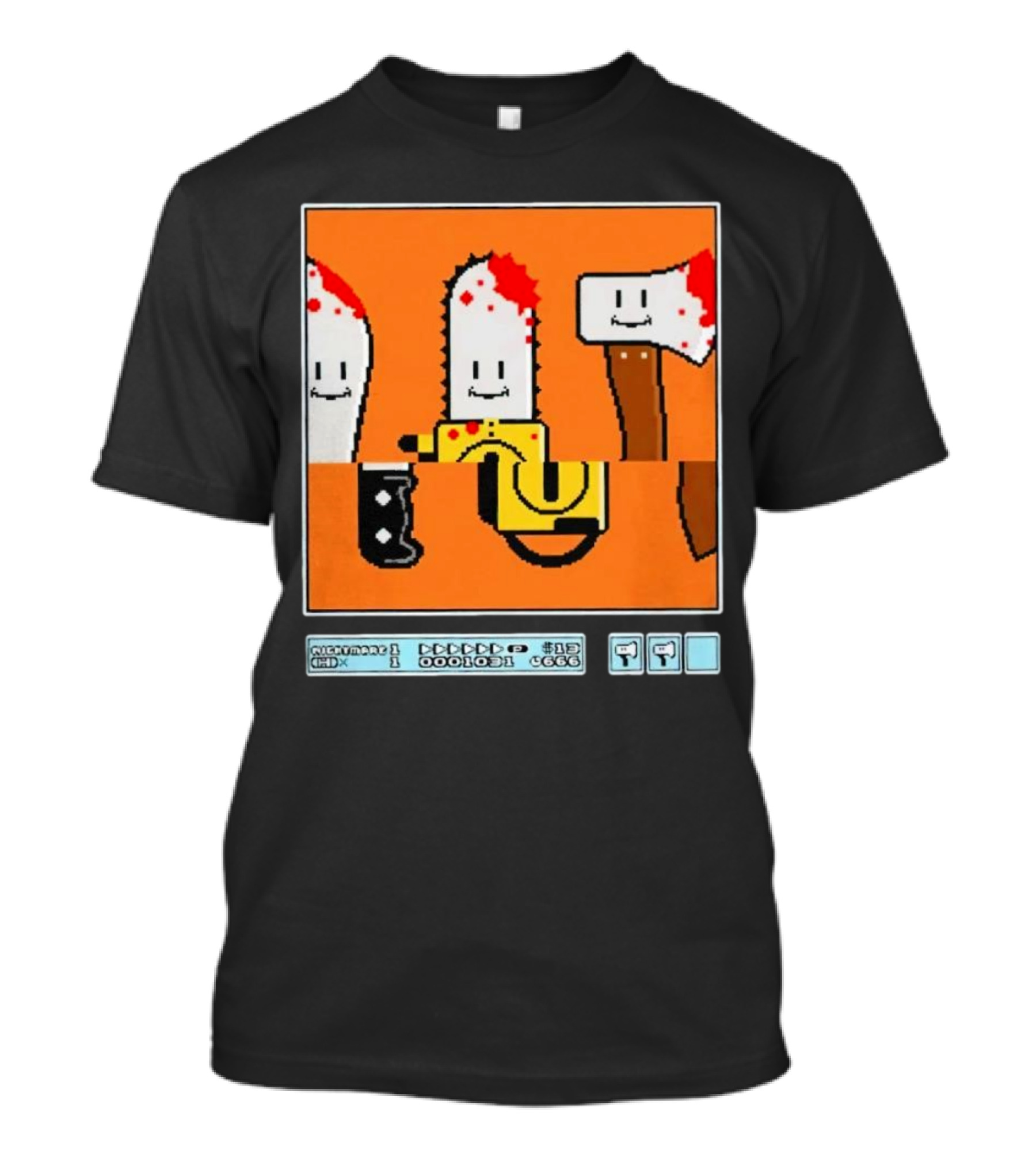 Roulette Halloween Retro Pixel Art Horror Icons T-Shirt