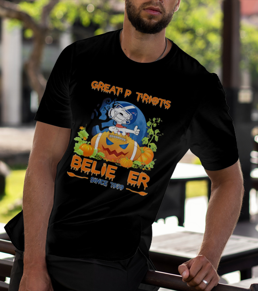 Great Patriots Believer Snoopy Halloween Since 1959 T-Shirt