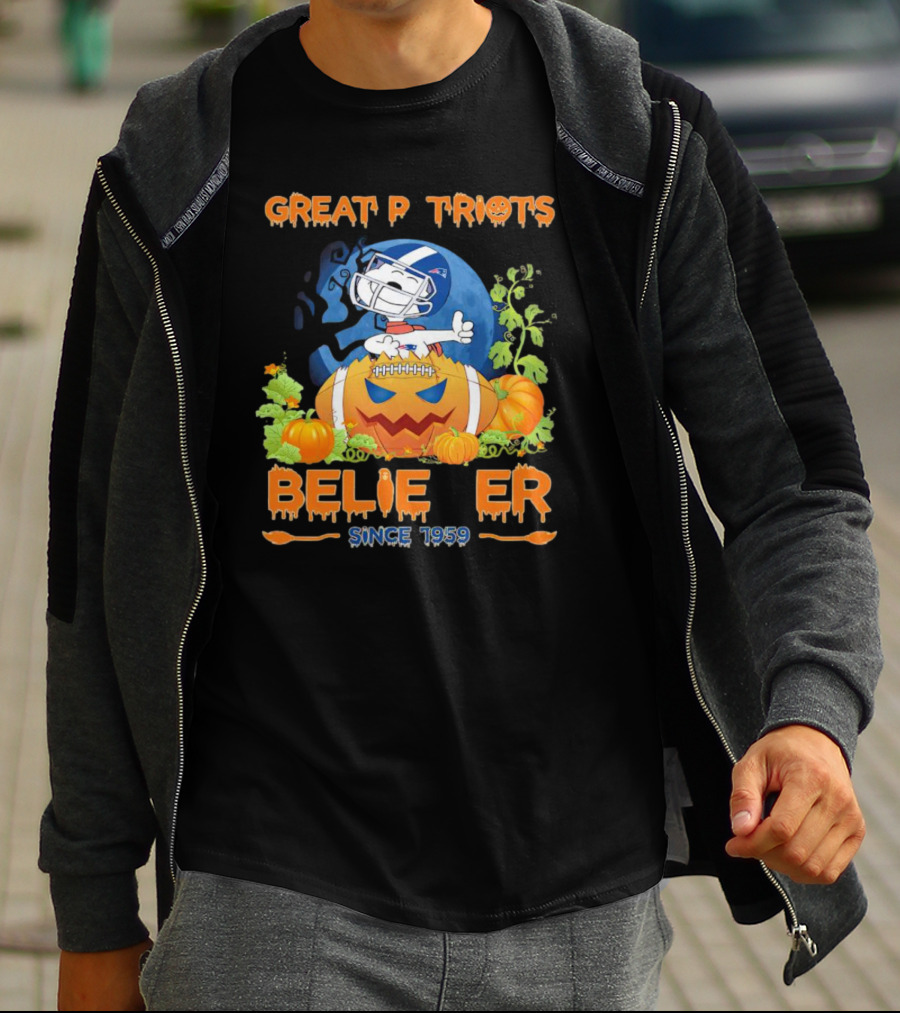Great Patriots Believer Snoopy Halloween Since 1959 T-Shirt