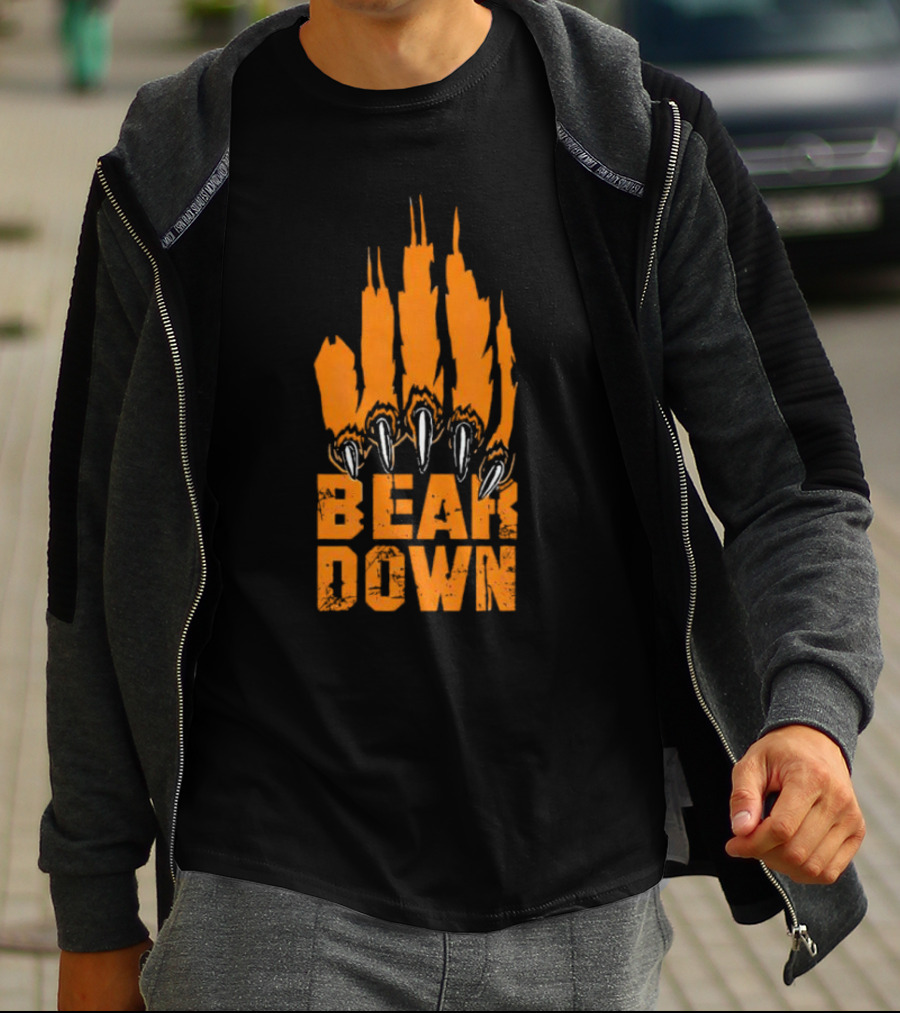Bear Down Chicago Bears Claw Skyline T-Shirt