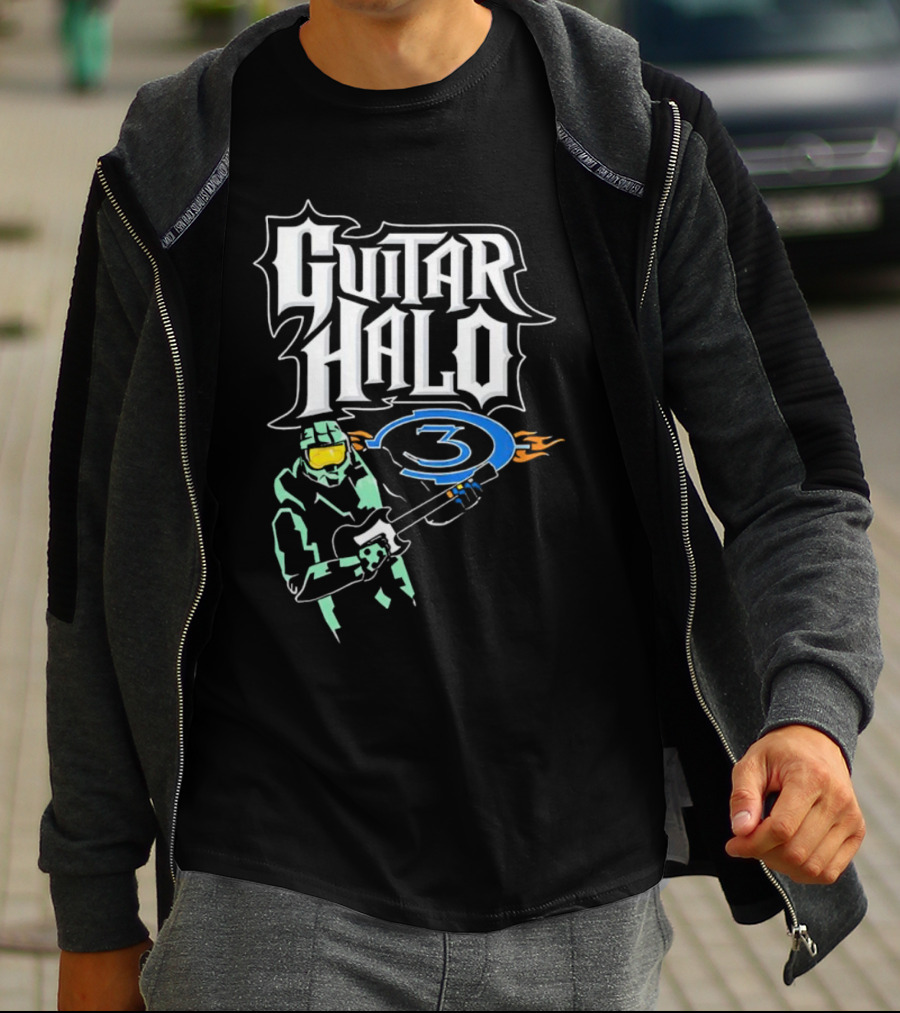 Guitar Halo 3 Master Chief Playing Electric Guitar T-Shirt