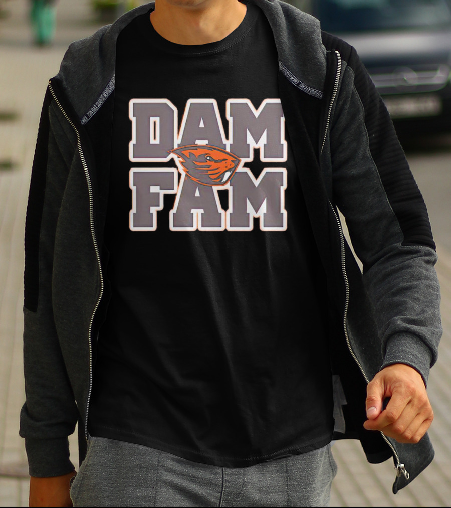 DAM FAM Oregon State Beavers Fan T-Shirt