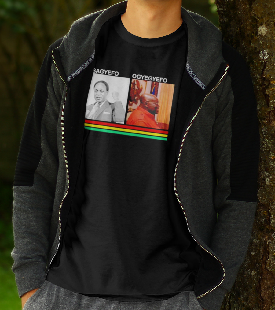 Osagyefo Ogyegyefo With Red Yellow Green Stripes T-Shirt