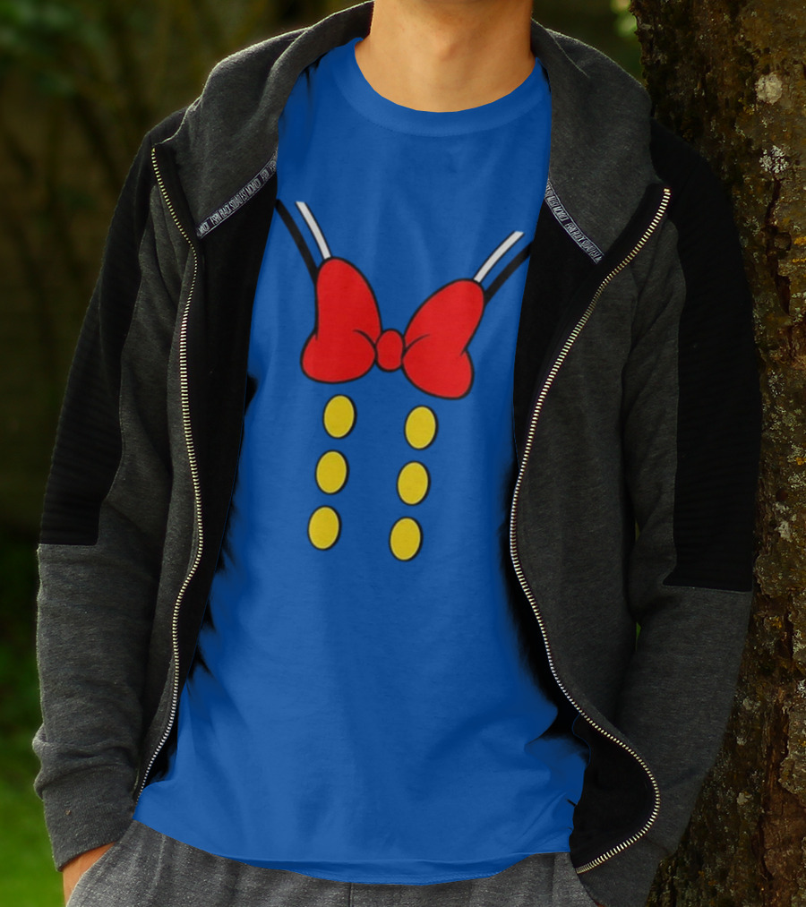 Donald Duck Halloween Minnie Mouse Bow And Buttons T-Shirt
