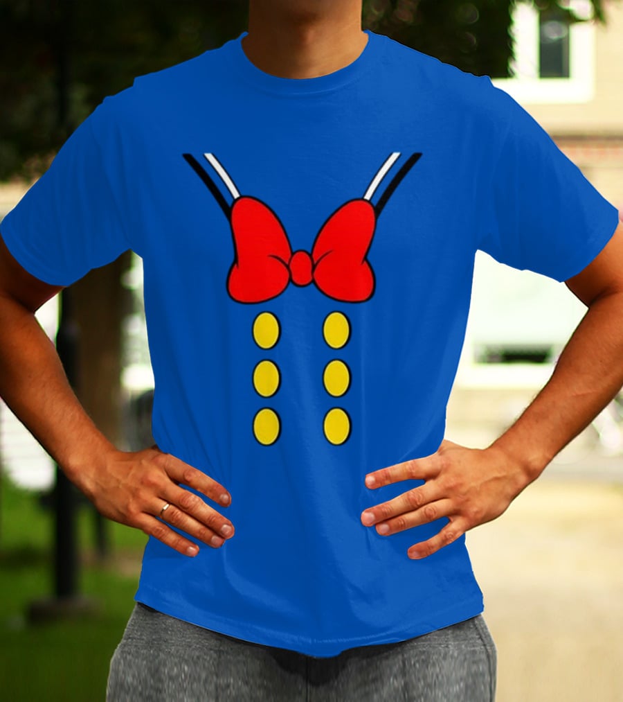 Donald Duck Halloween Minnie Mouse Bow And Buttons T-Shirt