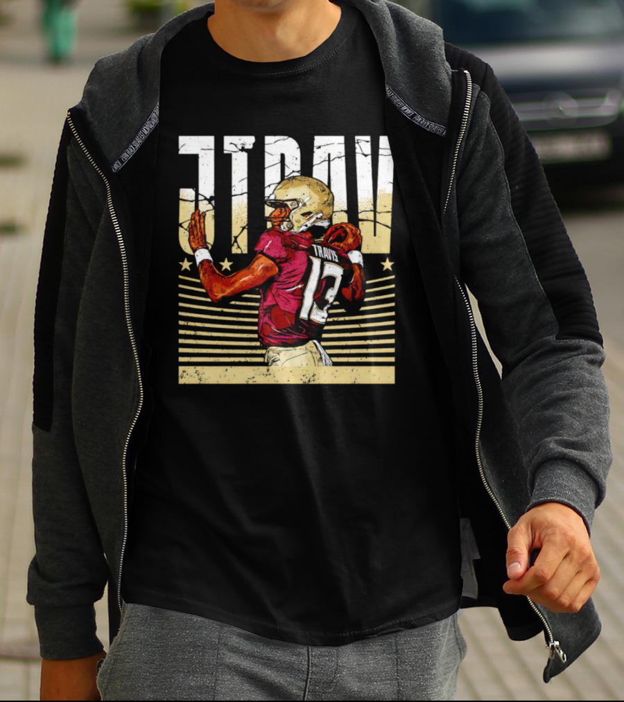 JTrav Jordan Travis Football Stars Stripes T-Shirt