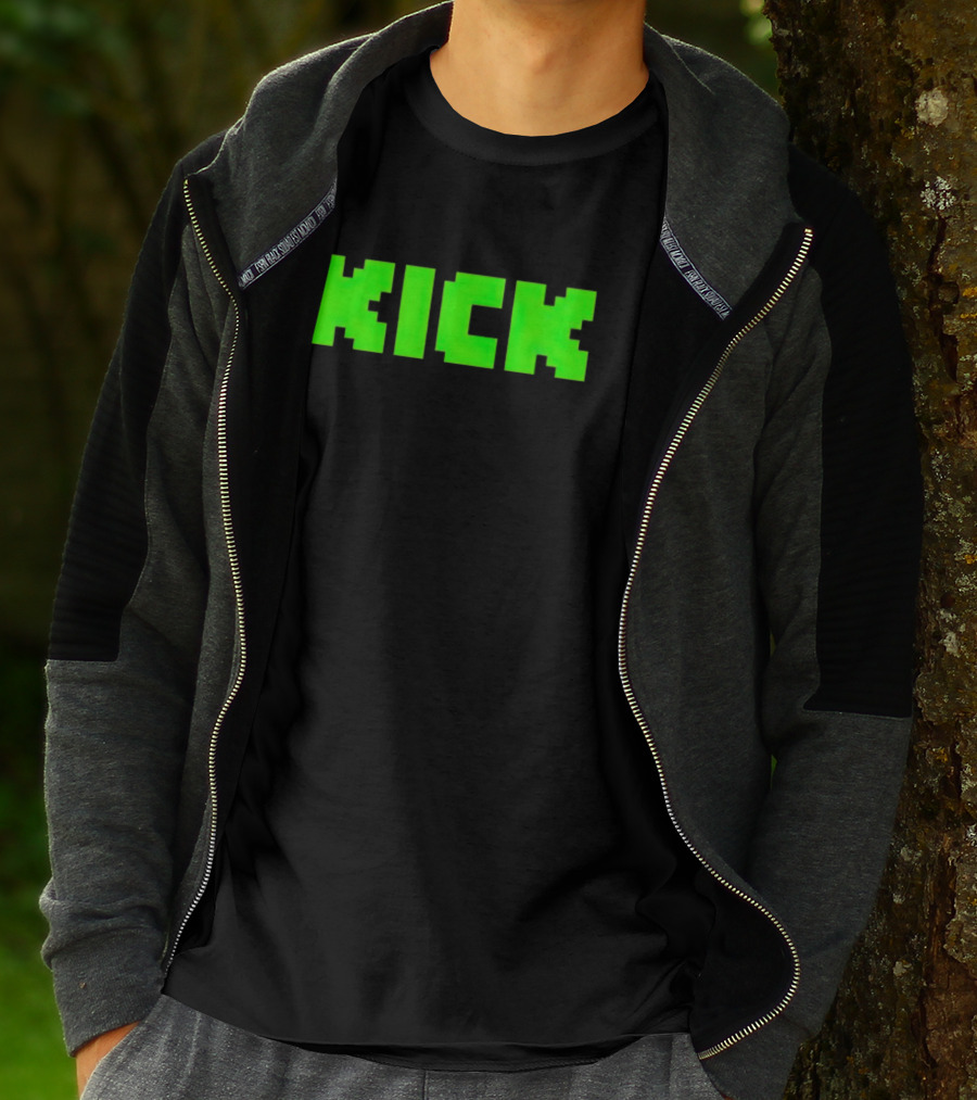 Kick Green Logo Pixel T-Shirt