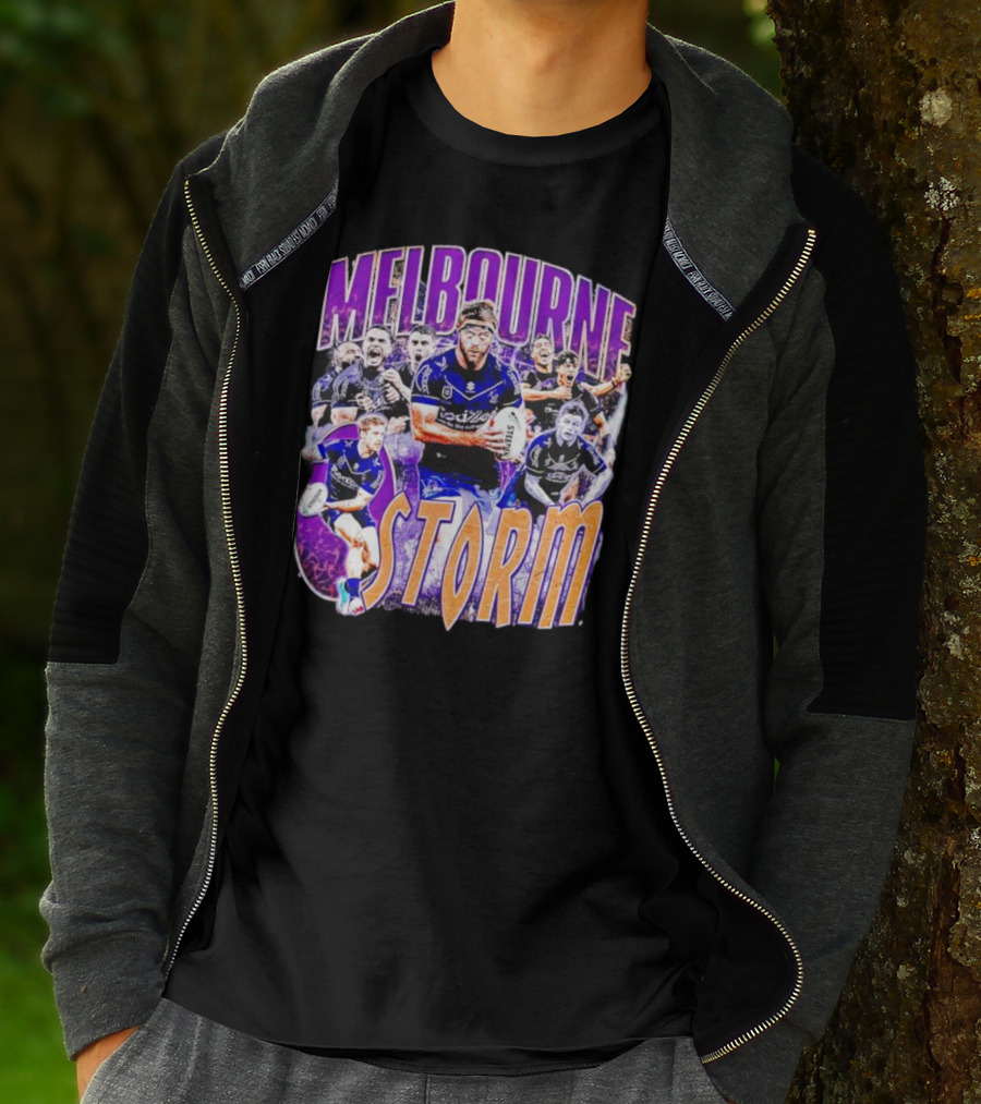 MELBOURNE STORM NRL TEAM ACTION COLLAGE T-Shirt