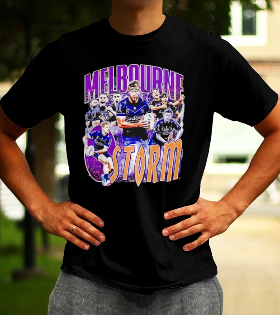 MELBOURNE STORM NRL TEAM ACTION COLLAGE T-Shirt
