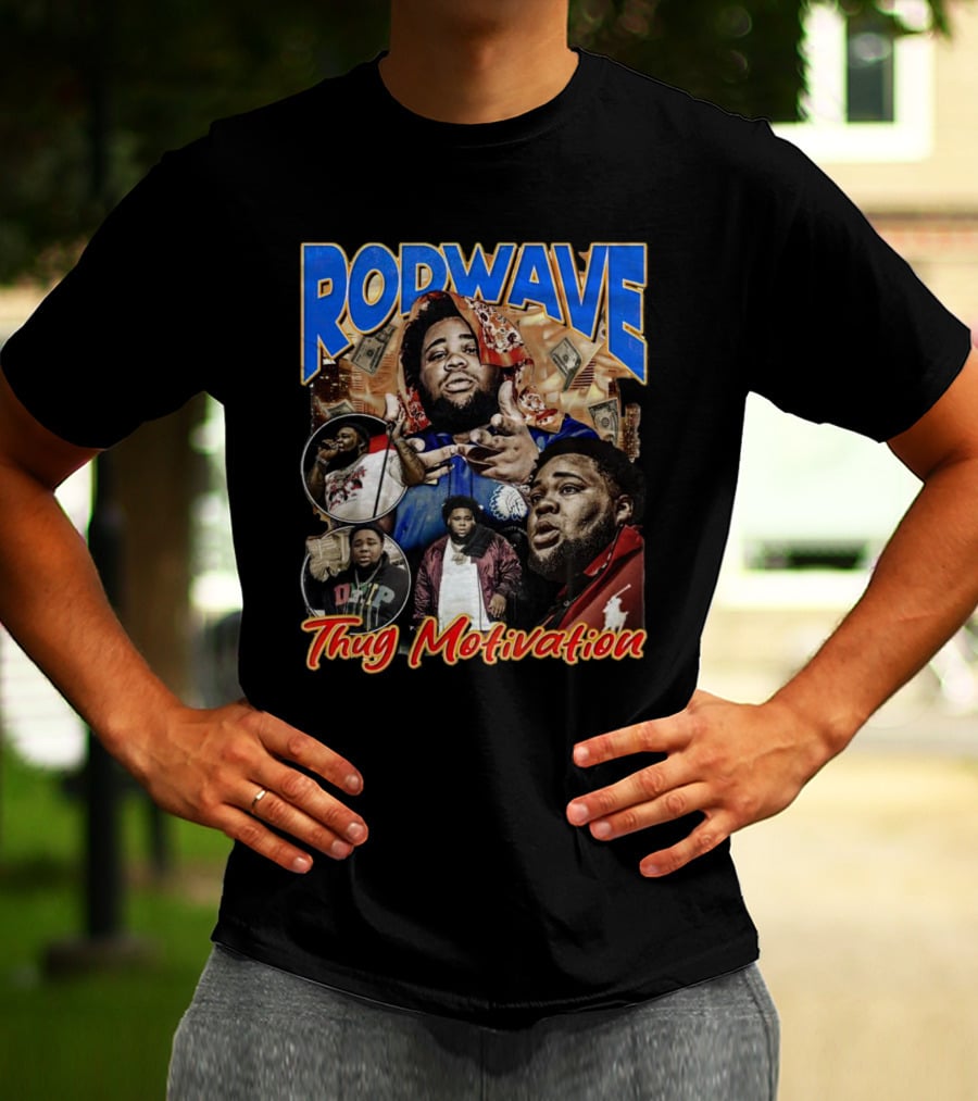 ROD WAVE Thug Motivation Money Music Collage T-Shirt