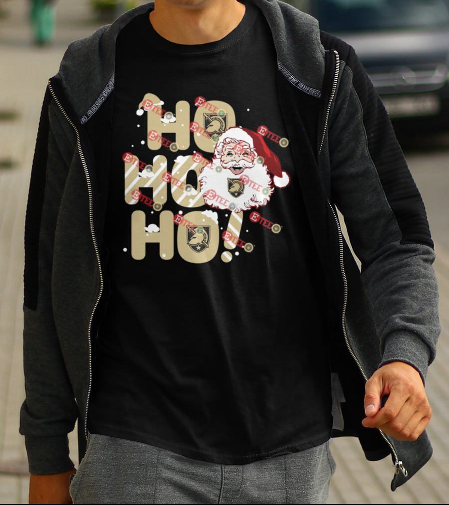 Army Black Knights Santa Claus Ho Ho Ho Christmas Holiday Cheer T-Shirt