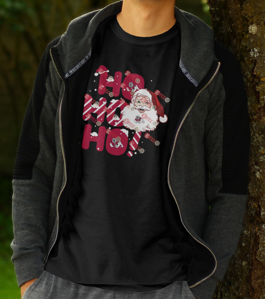Fresno State Bulldogs Santa Claus Christmas Ho Ho Ho T-Shirt