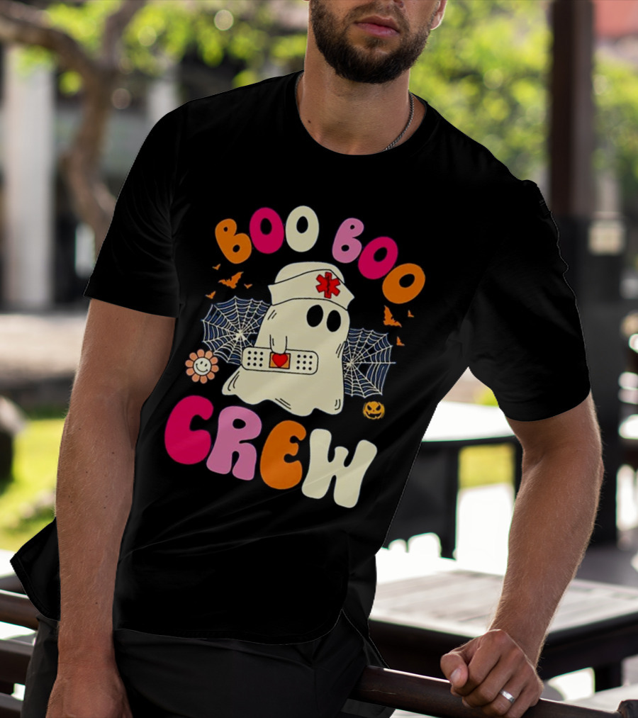 Groovy Boo Boo Crew Funny Nurse Ghost Halloween T-Shirt