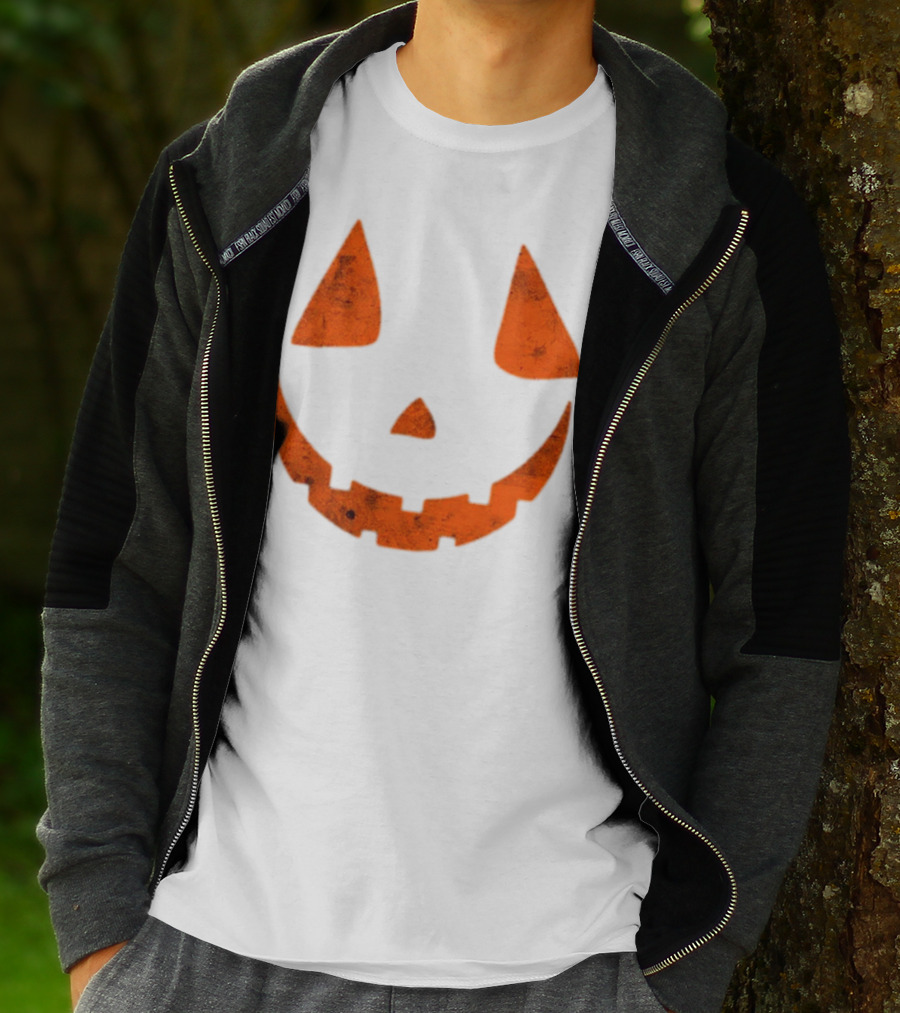 Halloween Spooky Pumpkin Face Scary Jack O Lantern T-Shirt